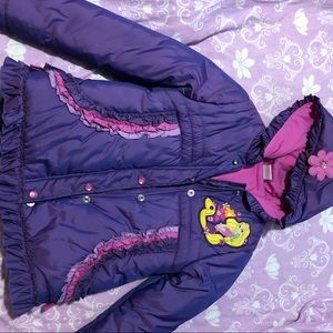 Disney Store girls purple Rapunzel Tangled coat S
